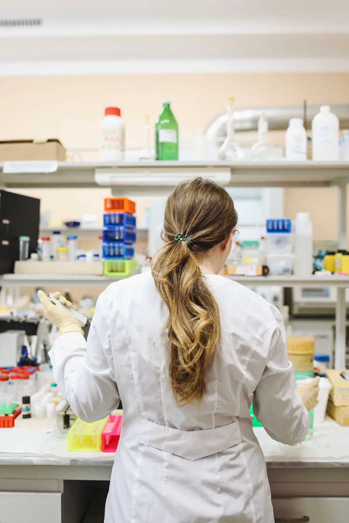 Trabajo de laboratorio con muestras